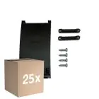Multipack 25x Strain Relief Junctionbox with Terminal block - Black - 3 pole (For Noxion)
